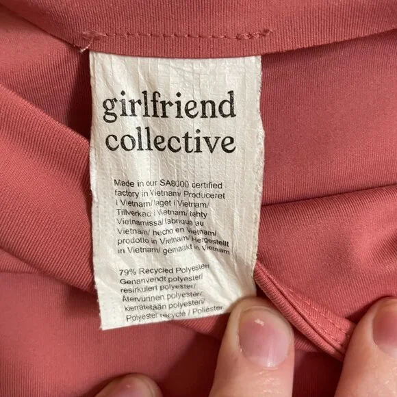 girlfriend collective | Clay Compressive High-Rise Legging Medium 7/8 Length - Picture 4 of 6